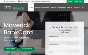 Maverick Bankcard glass Merchant account