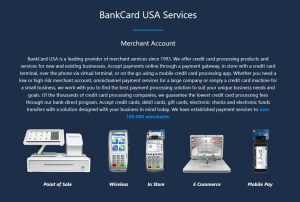 Bankcard USA services