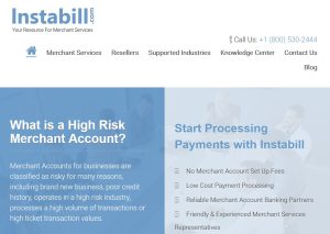 Instabill tech support merchant Account 