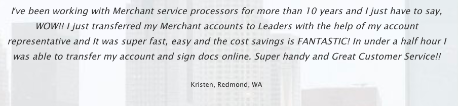 image of leaders merchant services customer reviews