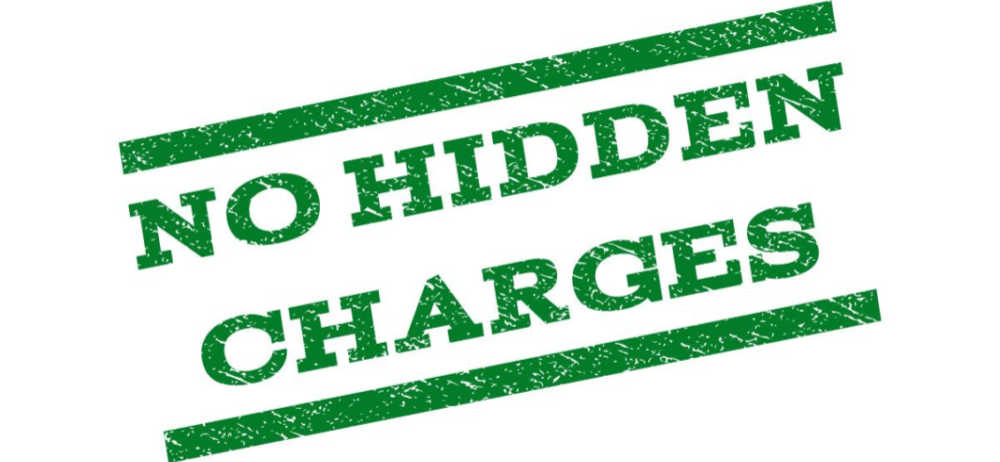 image of no hidden charges